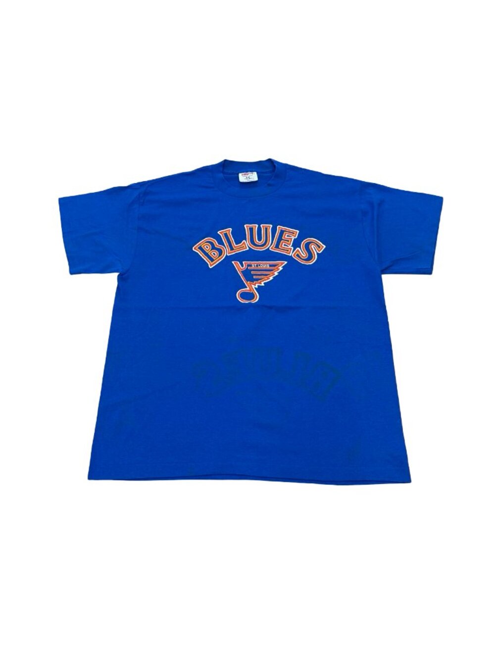 Vintage 90s Hef T St. Louis Blues Tee NHL Single Stitch USA Blue Logo